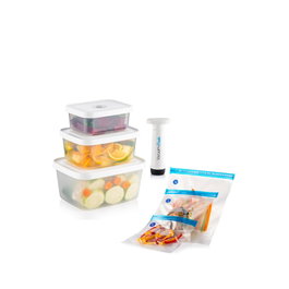 Hermia Set de Cajas y Bolsas de Almacenamiento de Alimentos, 7 Piezas, Transparente